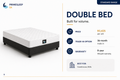 Double bed with Primesleep branding on a white background