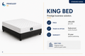 King bed with Primesleep branding on a white background